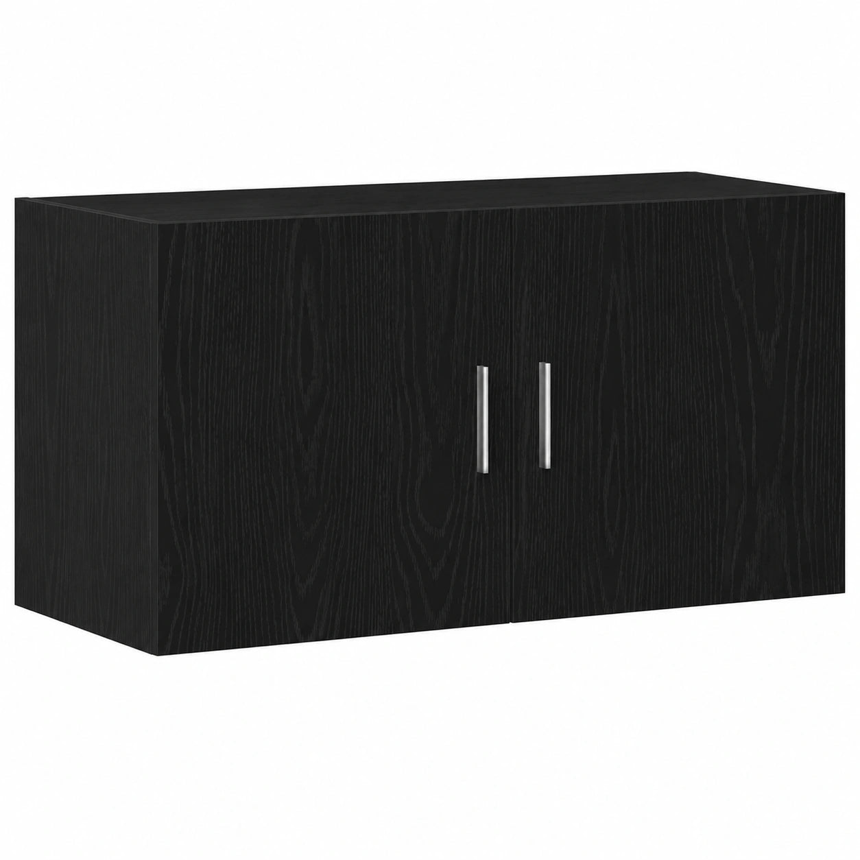 Mobile pensile in rovere nero con spazio abbondante, 80x39x40 cm, per soggiorno e camera da letto