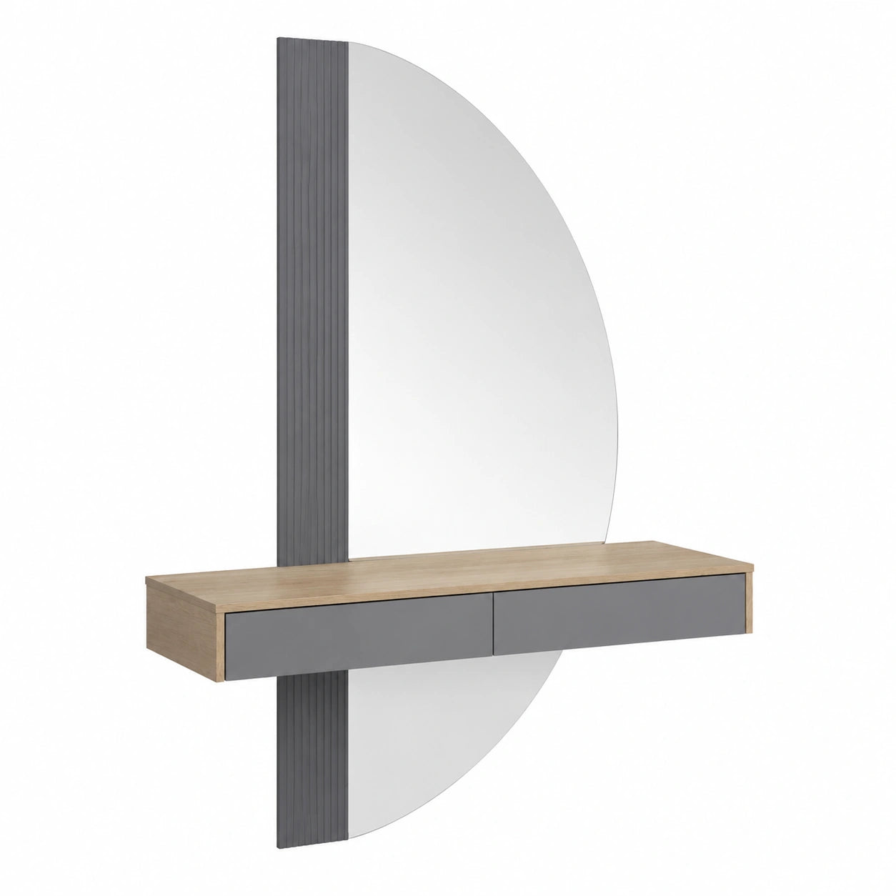 Vicco Tavolo da Trucco Melisa Grigio, 120 cm, 2 Cassetti, Altezza Regolabile