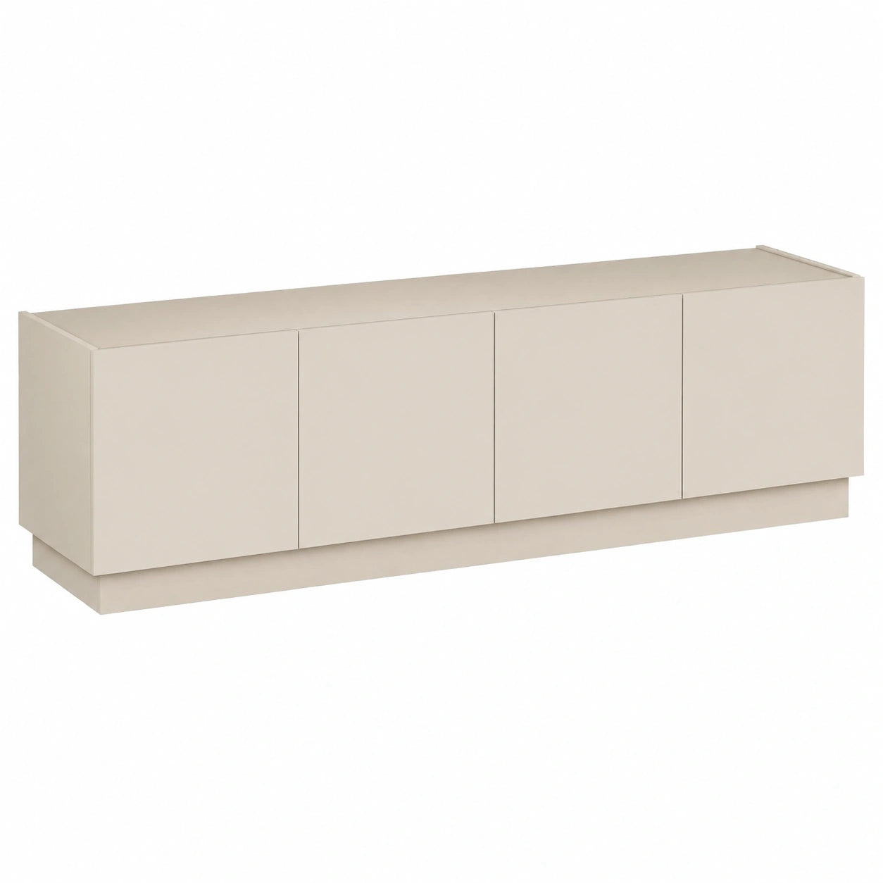 Mobile TV in Legno per Soggiorno con 5 Ante e 6 Scomparti Interni, 225x35x60,4 cm, Colore Cashmere
