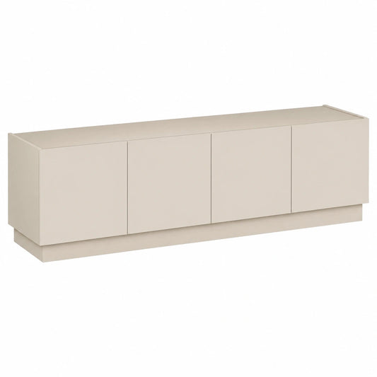Mobile TV in Legno per Soggiorno con 5 Ante e 6 Scomparti Interni, 225x35x60,4 cm, Colore Cashmere