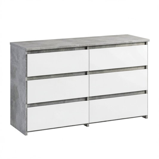 Cassettiera Moderna AKORD CL-100 con 6 Cassetti, Design Elegante per Casa